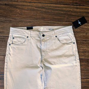 7 for all Mankind Adrien Beige Japanese Twill Jean